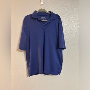 Men Kirkland Signature blue short-sleeve polo shirt size medium